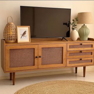 میز تلویزیون چوب بلوط