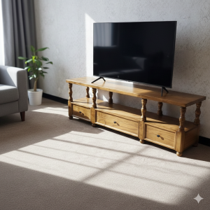 میز تلویزیون چوب بلوط