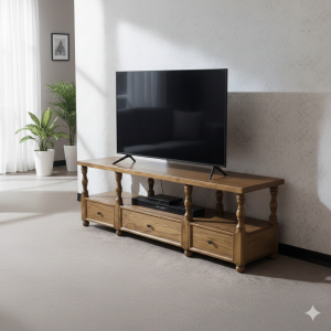 میز تلویزیون چوب بلوط